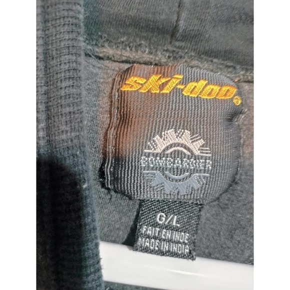 Ski-Doo Bombardier gray and yellow hoodie men or woman size large - Picture 9 of 10